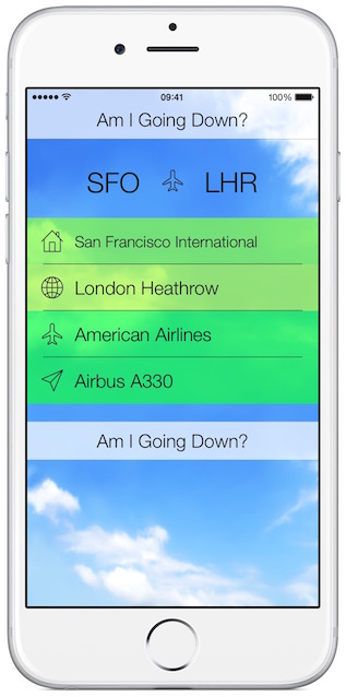 Fear of Flying App - Am I Going Down? 